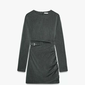Zara Charcoal Long Sleeve Dress